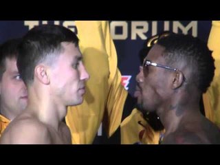 GGG Gennady Golovkin vs Willie Monroe  WEIGH IN FACE OFF