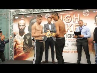 Tyrone Nurse v Chris Jenkins weigh-in. Plus Eggington v Foot heated faceoff.