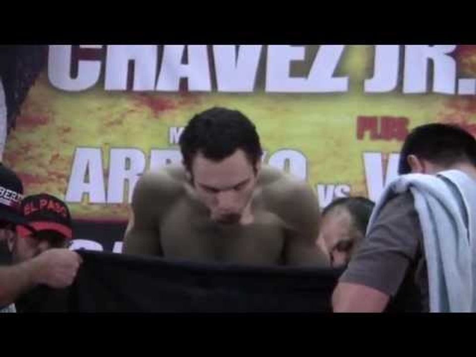 Julio Cesar Chavez Jr OVERWEIGHT vs Marcos Reyes - WEIGH IN