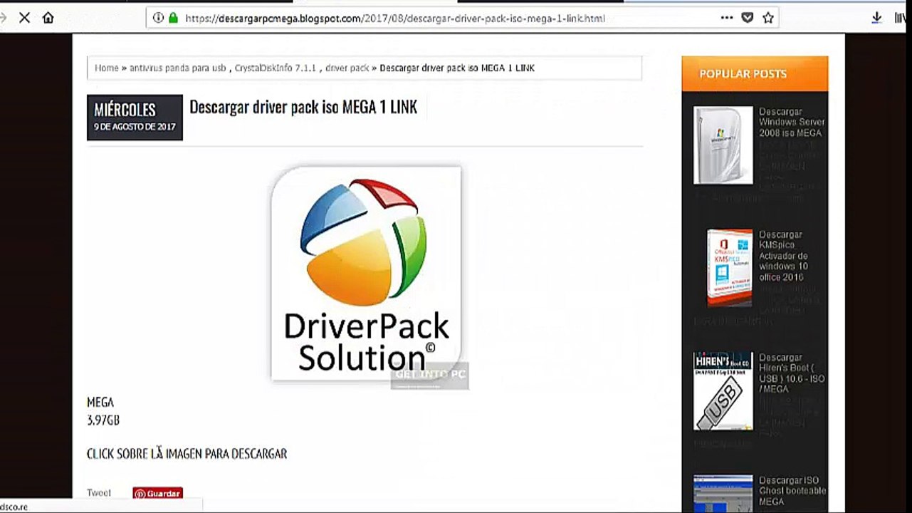 Driver pack iso MEGA 1 LINK