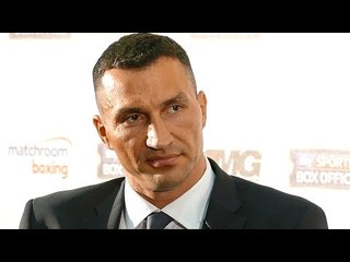 Wladimir Klitschko talks to the press after Media conference