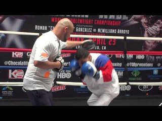 McWilliams Arroyo SHARP POWER PUNCHING & FOOTWORK Training vs Chocolatito Gonzalez