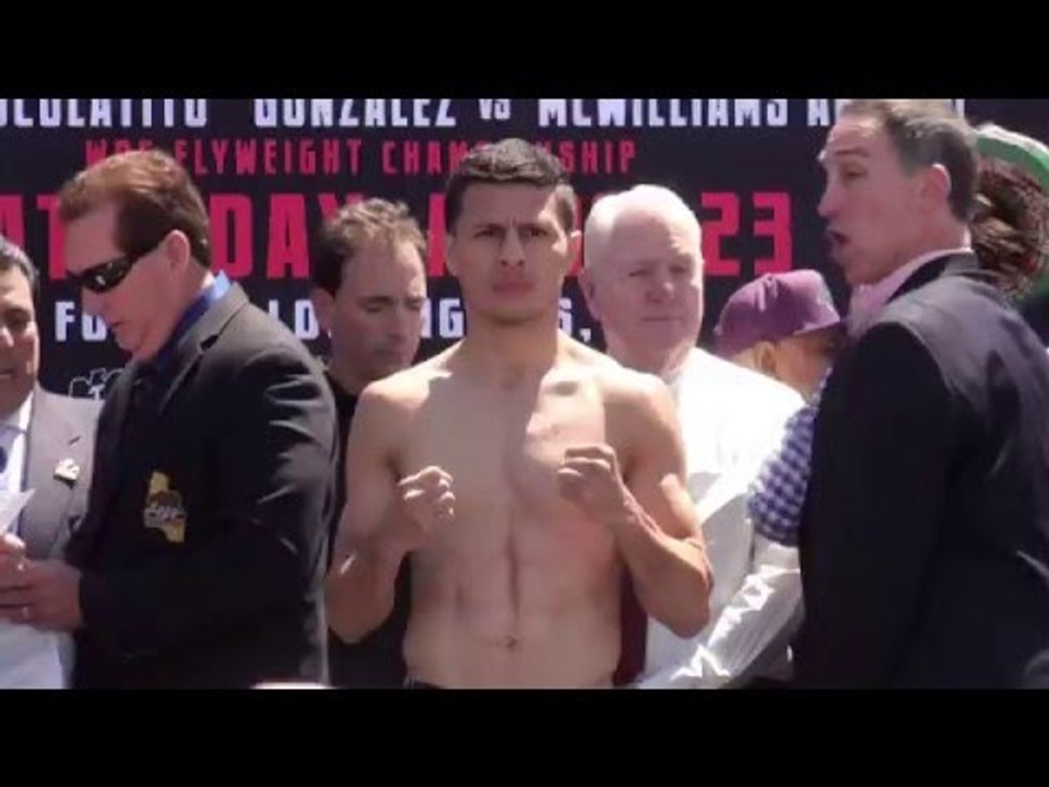 Chocolatito Roman Gonzalez vs McWilliams Arroyo WEIGH IN
