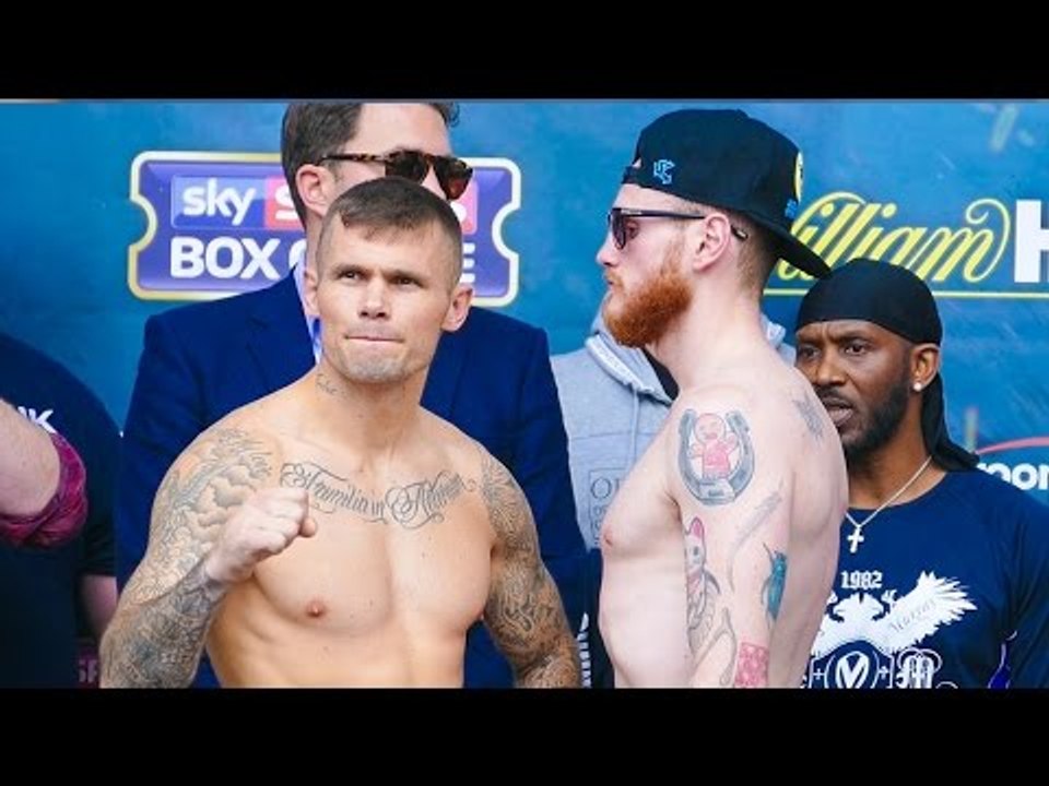 Martin Murray OVERWEIGHT vs George Groves WEIGH IN & FACE OFF
