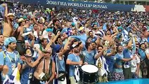 La tribuna uruguaya en Rusia desde adentro: así festejan los hinchas celestes la victoria de la selección. Video de Nicolás Pereyra.
