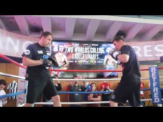 Anthony Crolla's looking sharp on the pads ahead of his world title clash this weekend.