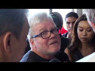 Freddie Roach talks to press at Manny Pacquiao media day