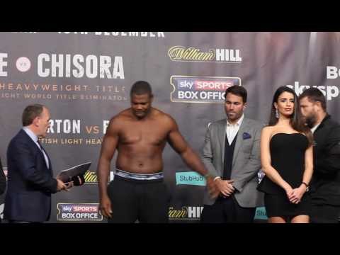LUIZ ORTIZ VS DAVID ALLEN OFFICIAL WEIGH-IN AND HEAD TO HEAD