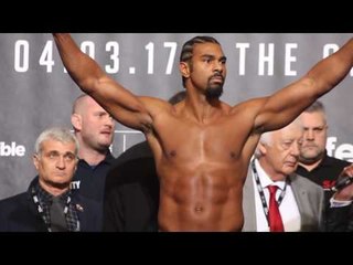 HAYE V BELLEW OFFICIAL WEIGH-IN AT THE 02 For Tomorrows Fight