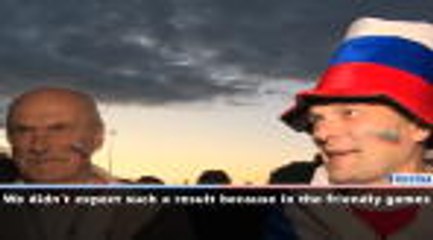 Russian fans' journey to surprise quarter-final