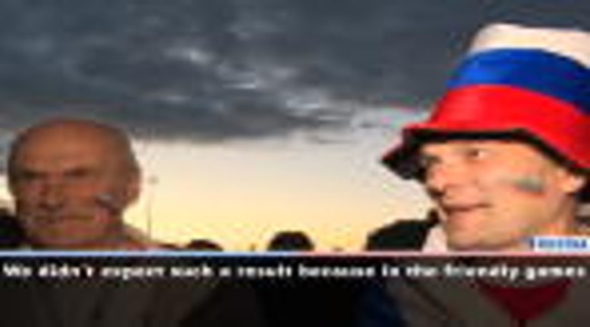 Russian fans' journey to surprise quarter-final