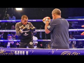 Scott Quigg Media Workout | EXPLOSIVE PAD WORK | Joshua vs Klitschko