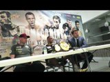 Kal Yafai and Eddie Hearn post fight press conference
