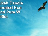 Hanukkah Candles Premium Chanukah Candles Hand Decorated Hues of Blue and Pure White 45ct