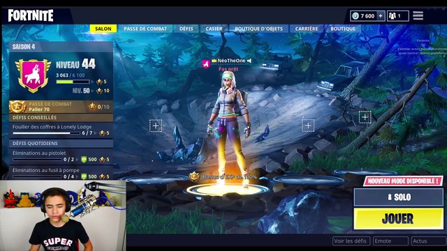 JETPACK, CADDIE, CHAMPIGNON BLEU - JE TESTE LES NOUVEAUTÉS FORTNITE (en retard) - Néo The One