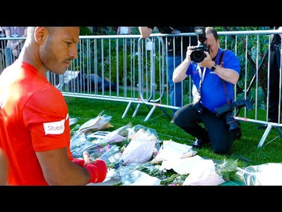 Kell Brook Lays Flowers To Pay Respect To Victims Of The Manchester Attack