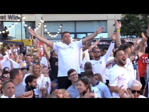 England Fans Go Crazy After Harry Kane Penalty! - Russia 2018 World Cup