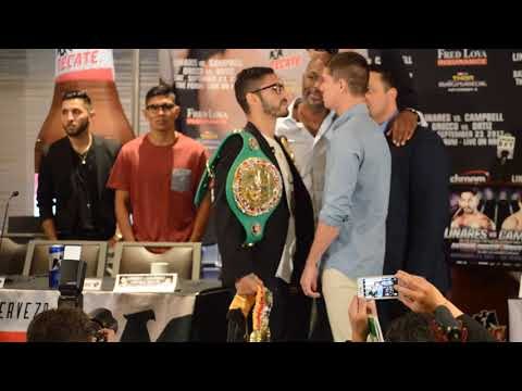 Jorge Linares and Luke Campbell FULL Weigh-in and FACE-OFF in Los Angeles