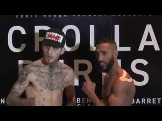 EGGINGTON vs MIMOUNE WEIGH IN & FACE OFF