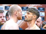 TENSION! GEORGE GROVES vs JAMIE COX FACE OFF AT WEIGH IN