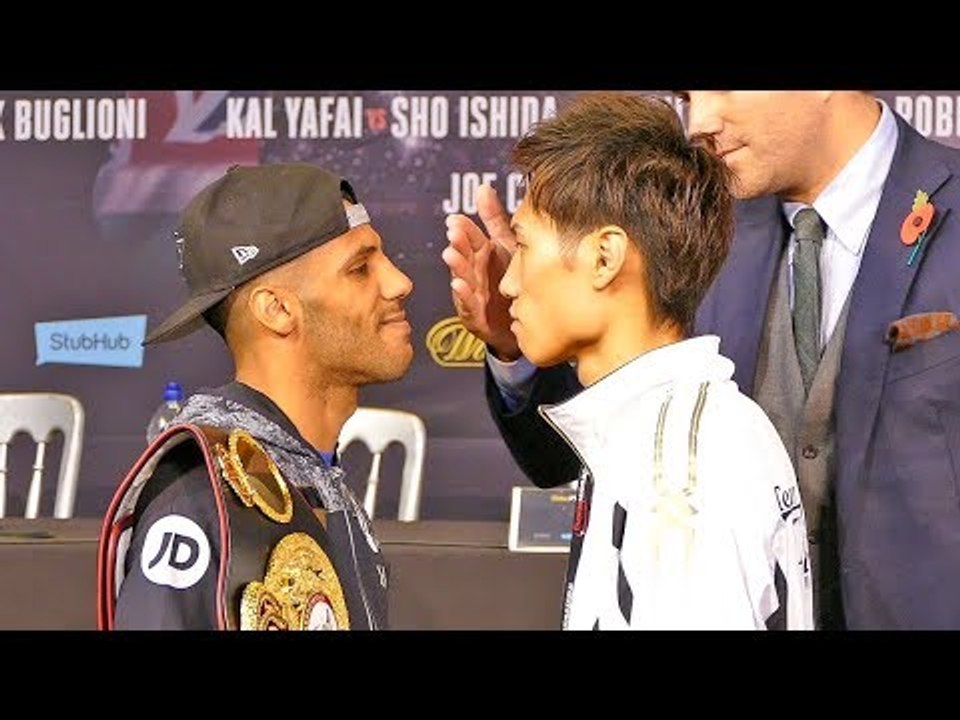 Kal Yafai v Sho Ishida FACE OFF | Eddie Hearn BLOCKS Stare Off! | Joshua vs Takam Undercard