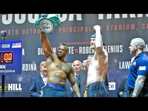 Dillian Whyte vs Robert Helenius WEIGH IN & FINAL FACE OFF | Joshua vs Takam