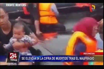 Indonesia: a 34 se eleva cifra de muertos tras naufragio
