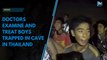 Doctors examine and treat boys trapped in cave in Thailand