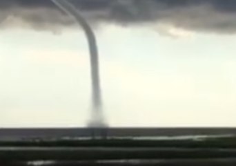 Double Waterspout Formation Seen From Florida Beach