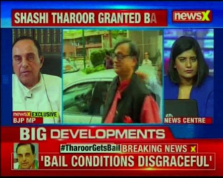 Subramanian Swamy speaks to NewsX, says Tharoor got panicky & filed for bail