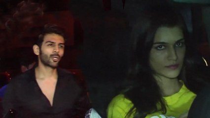 Kartik Aryan, Sophie Chudry, Kriti Sanon, Gaurav Sharma Spotted At Bastian