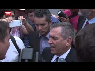 Confronto entre MST e polícia durante o 6º Congresso Nacional, em Brasília