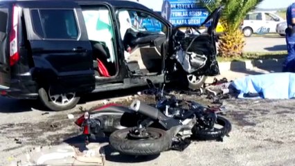 Antalya'da feci kaza: 1 ölü, 2 yaralı