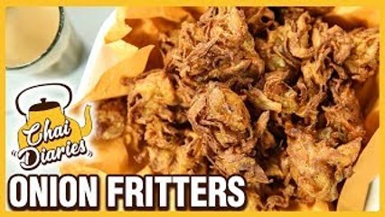 Onion Pakora Recipe - How To Make Crispy Kanda Bhaji - Onion Fritters - Chai Diaries With Varun