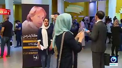 Renowned French pianist Richard Clayderman performing in the Iranian capital Tehran