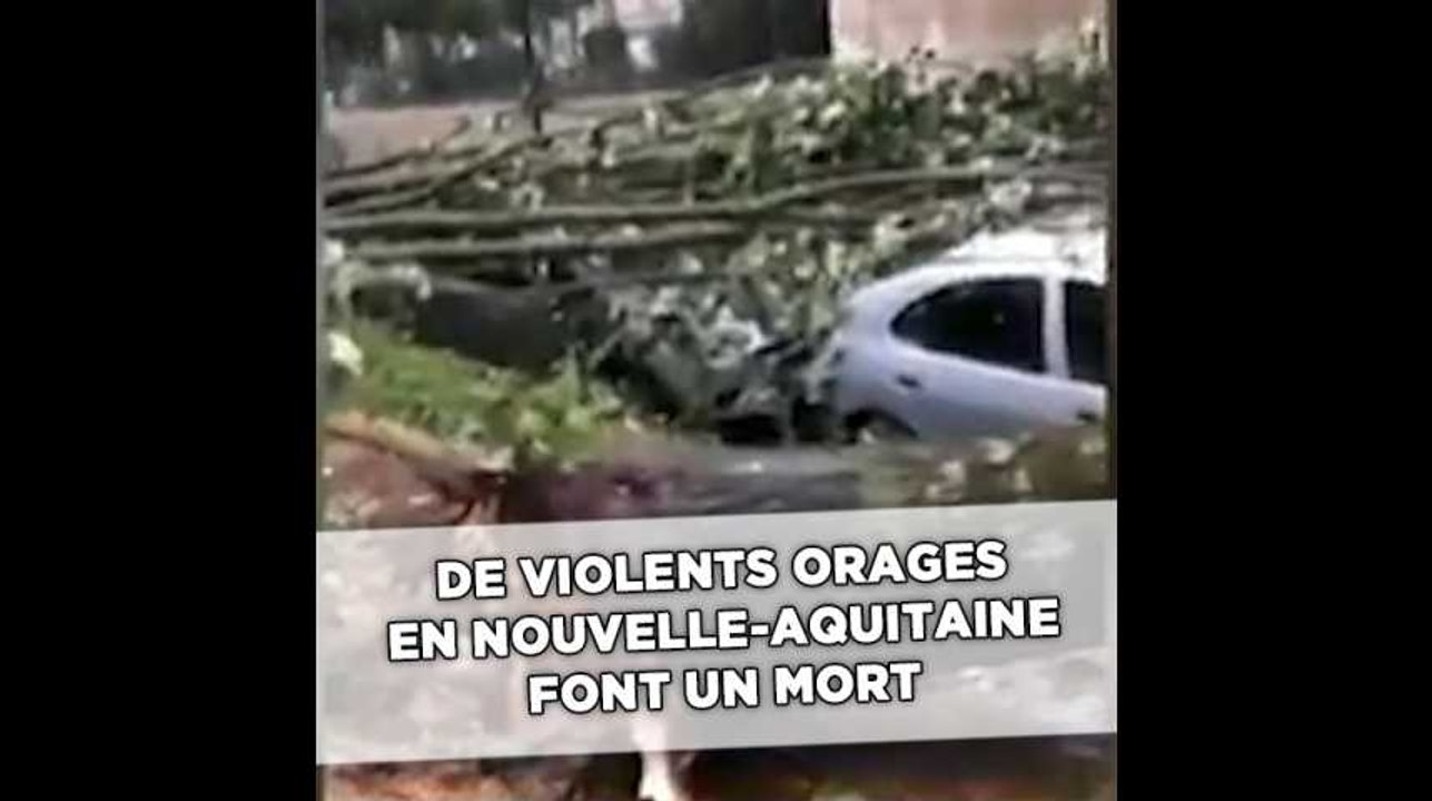 De violents orages en Nouvelle-Aquitaine font un mort et d'importants dégâts