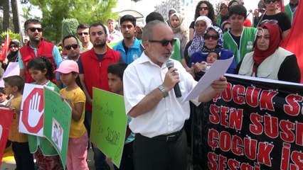 Osmaniye'de çocuk istismarına tepki yürüyüşü