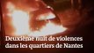 Les images d'une deuxième nuit de violences à Nantes