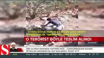 PKK�lı teröristin teslim olma anı kameraya kaydedildi