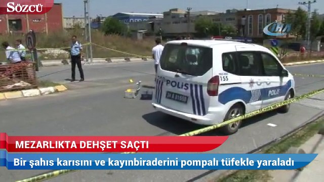 Mezarlıkta pompalı tüfekle dehşet saçtı