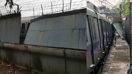 Delhi Metro के Coach पर गिरी दीवार, Violet line हुई ठप | वनइंडिया हिंदी