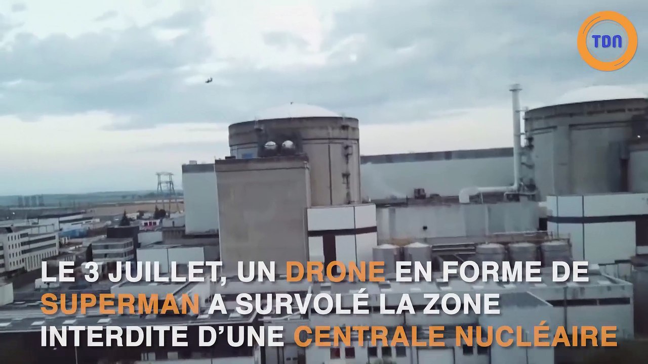 Un drone au dessus d'une centrale