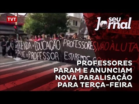 Professores param e anunciam nova paralisação para terça-feira