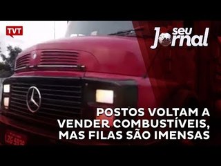 Postos voltam a vender combustíveis, mas filas são imensas