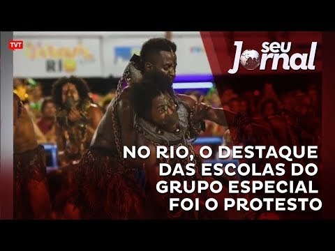 No Rio, o destaque das escolas do grupo especial foi o protesto