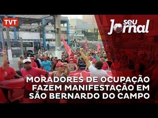 Moradores de ocupação fazem manifestação em São Bernardo do Campo