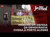 Apoiadores da democracia e do ex-presidente Lula lotam Porto Alegre