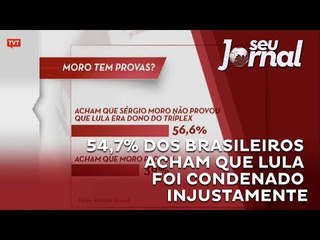 Pesquisa: 54,7% dos brasileiros acham que Lula foi condenado injustamente