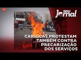 Cariocas protestam também contra precarização dos serviços