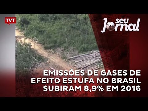 Emissões de gases de efeito estufa no Brasil subiram 8,9% em 2016